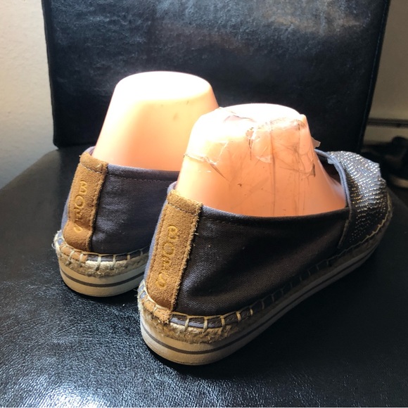 Skechers BOBS Breeze Moonbeams Stars Women's Gray Espadrilles Slip On Shoes Sz 8 - Picture 6 of 12